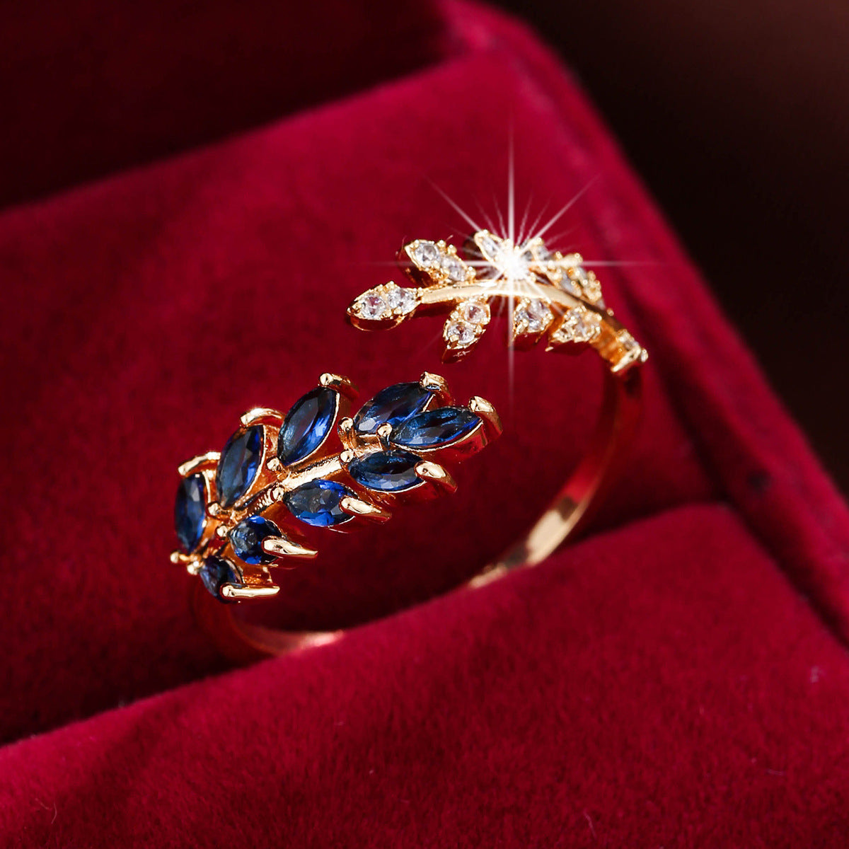 Simple Fashion Creative Leaf Wheat Ring