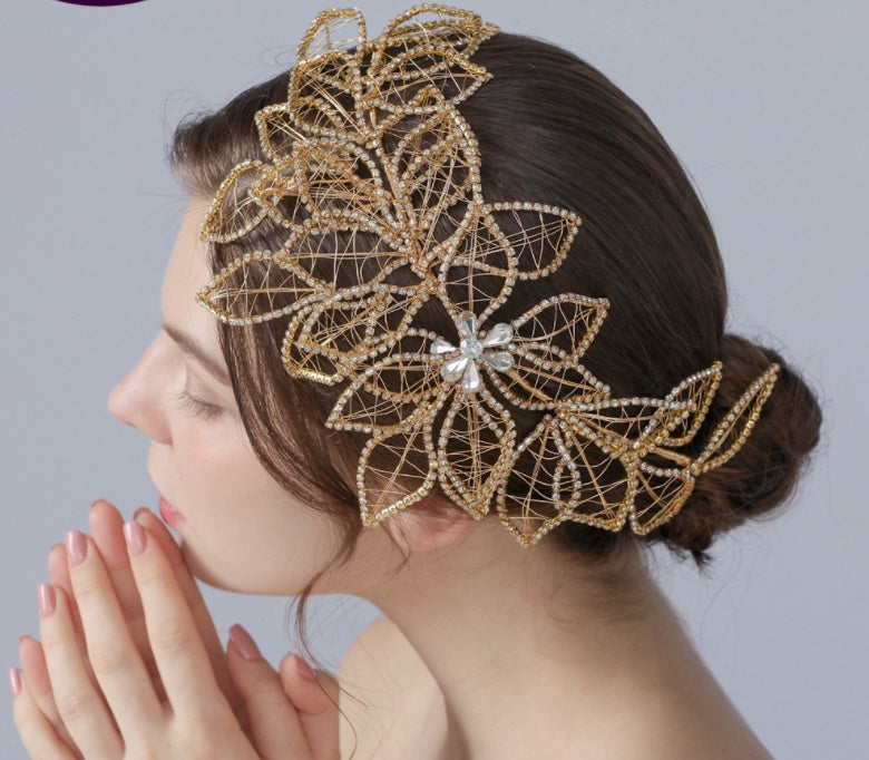 Temperament Bridal Knot Wedding Headwear Handmade Rhinestone Jewelry