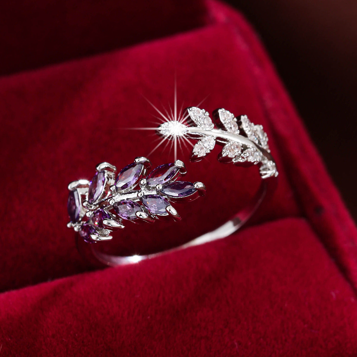 Simple Fashion Creative Leaf Wheat Ring